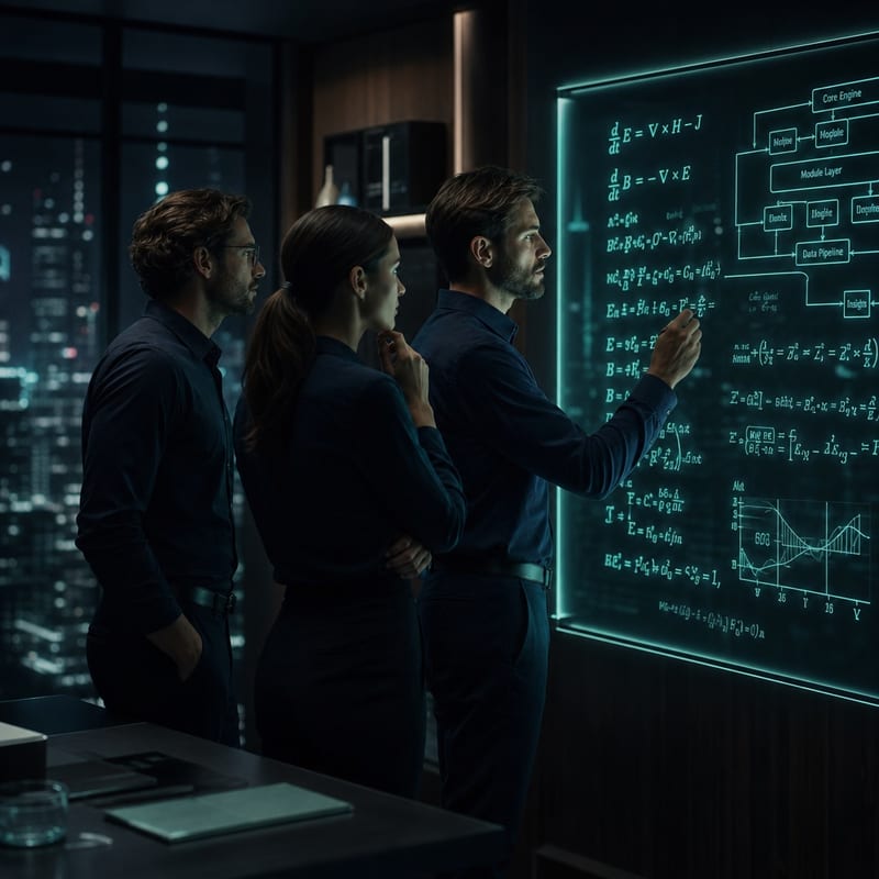Strategische IT-Beratung — Besprechung am Whiteboard bei 01PC