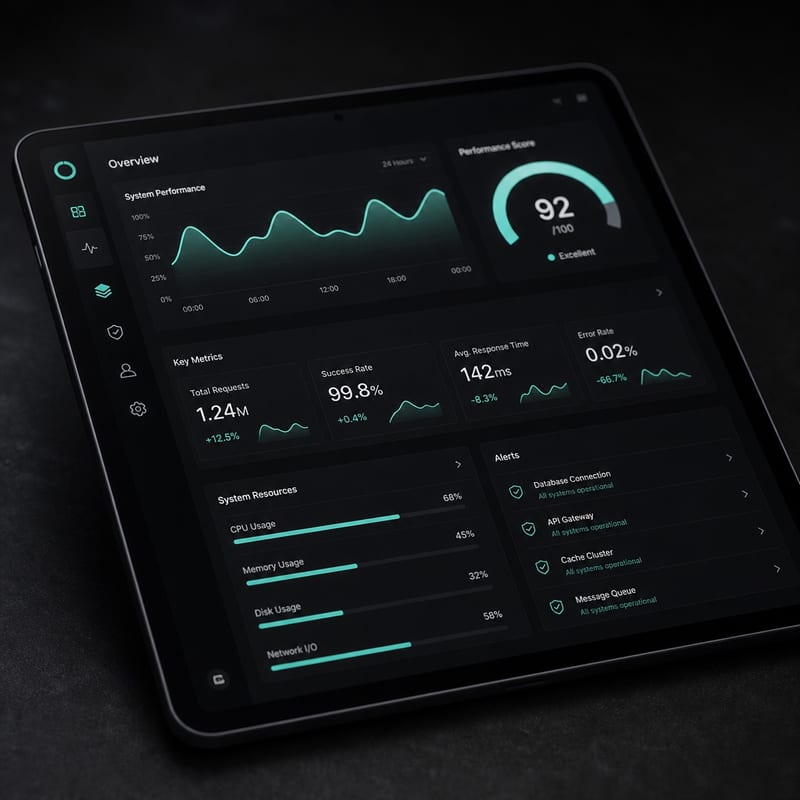 Web-Applikation Interface Mockup — 01PC Web-, Plattform- und App-Entwicklung